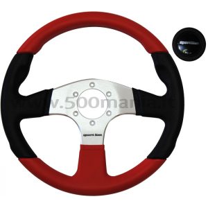 Volante in poliuretano Rosso e Nero