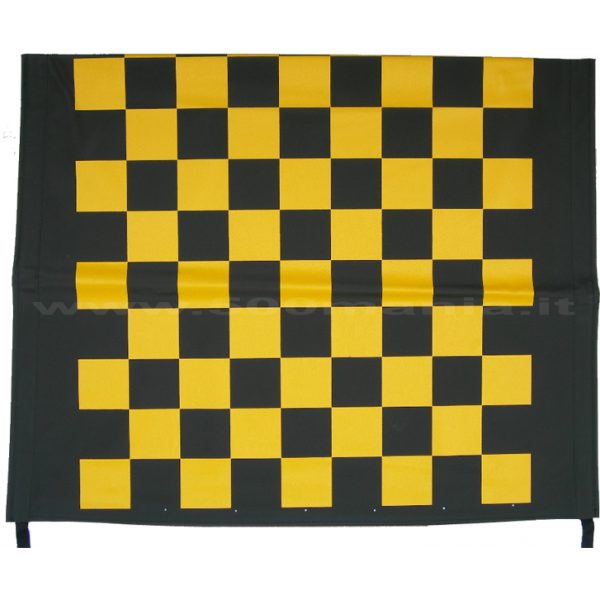 Capottina a scacchi gialla e nera