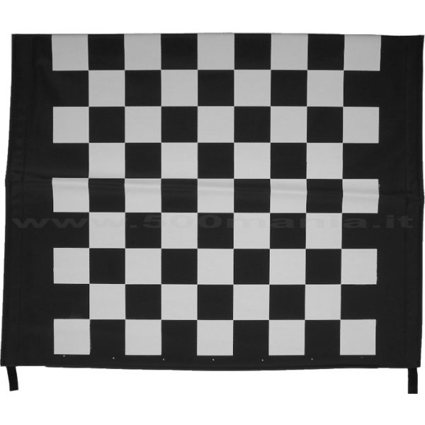 Capottina a scacchi bianca e nera