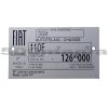 Targhetta dati Fiat 500 R