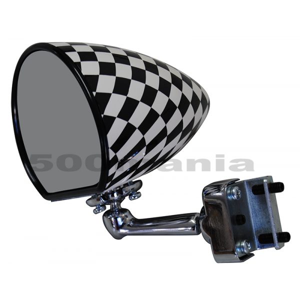 Chequered rearview mirror