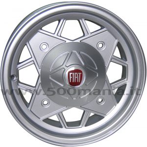 Fiat 500 Fiat 126 first model NANNI light alloy painted wheel 4,5”x12” with  bolts.
