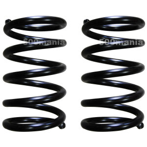 Coppia di molle posteriori ultra-ribassate nere altezza 17 cm per assetto sportivo Fiat 500 e 126