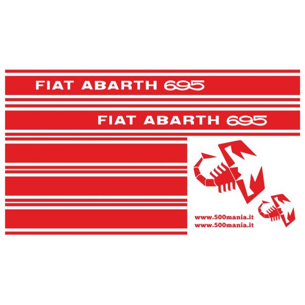 Set of Abarth 695 stickers