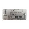 Fiat 500 D inscription plate
